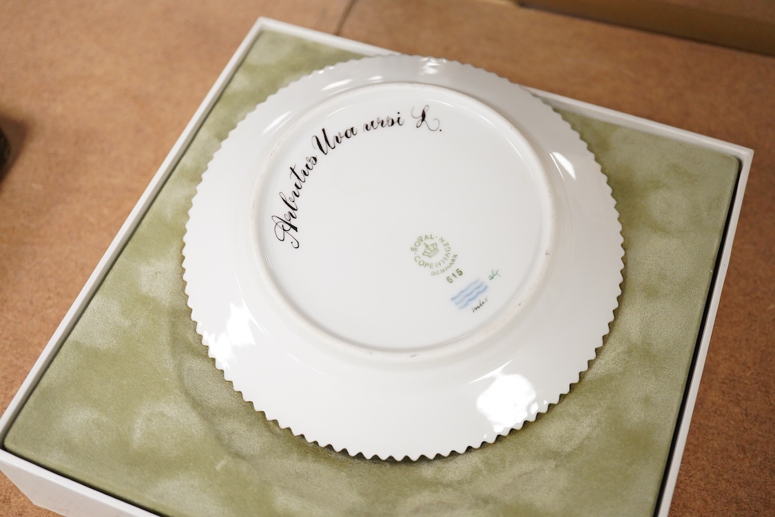 A boxed Royal Copenhagen, Flora Darcia plate, 14cm diameter